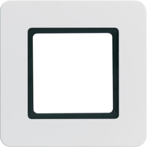 Berker Rahmen 1fach Q.7 f. Bel., polarweiß samt