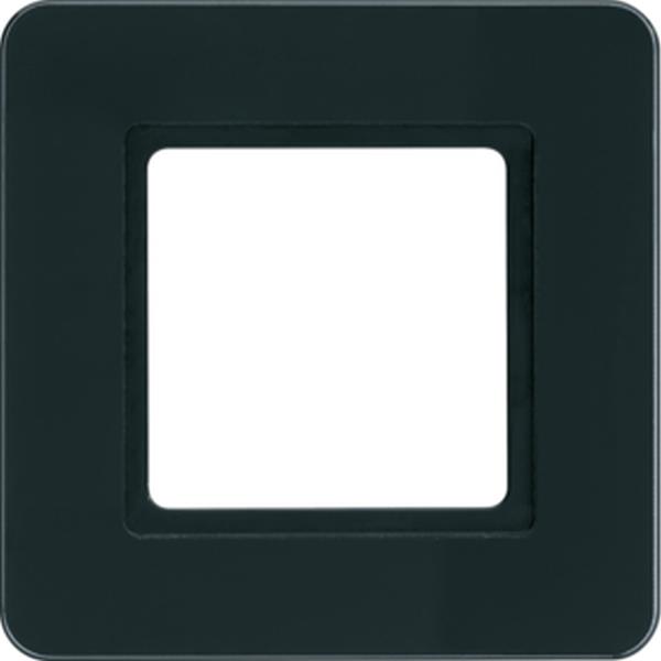 Berker Rahmen 1fach Q.7 f. Bel, Glas schwarz