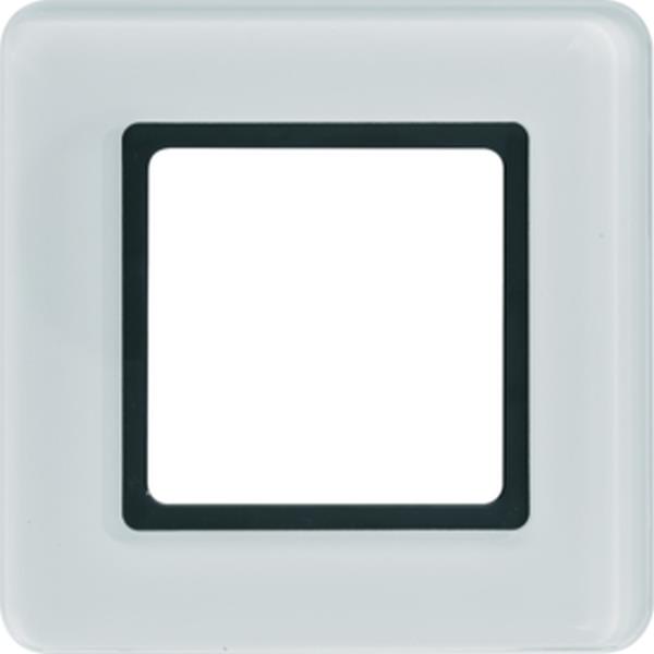 Berker Rahmen 1fach Q.7 f. Bel. Glas polarweiß