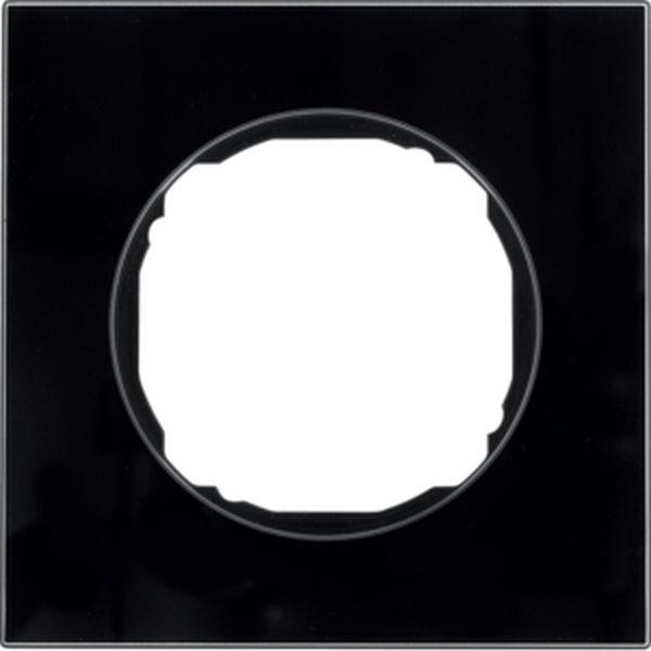 Berker Rahmen 1fach, flach, R.8, Glas schwarz
