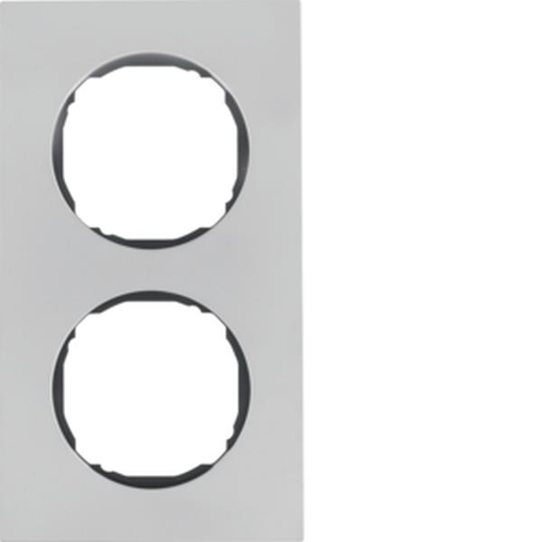 Berker Rahmen 2fach, flach, R.8, Edelstahl