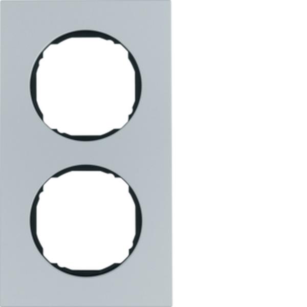 Berker Rahmen 2fach, flach, R.8, Aluminium