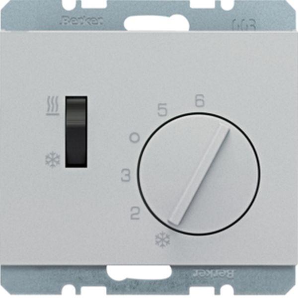 Berker RTR, Wechsler, Heiz/Kühl, K.5, alu mt.