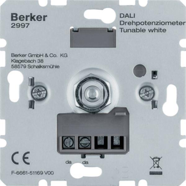 Berker DALI Drehpotenziometer Tunable white, Softrastung, Lichtsteuerung