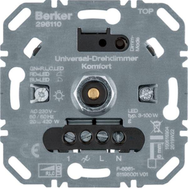 Berker Universal-Drehdimmer Komfort (R, L, C, LED), Dimmer mit Softrastung