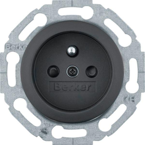 Berker Steckd. Skostift BS 1930 softtouch schw.