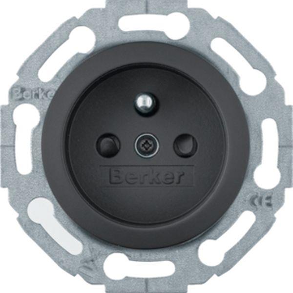 Berker Steckd. Skostift BS 1930 softtouch schw.