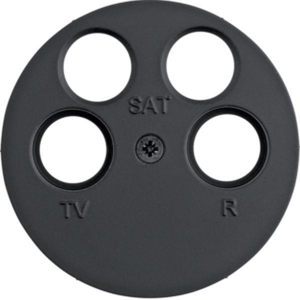 Berker Z-Stk. Ant.Do 4Loch 1930 softtouch schw.