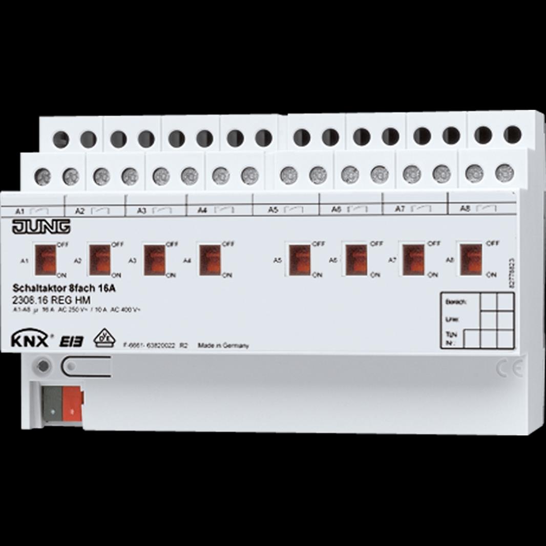 Jung KNX Schaltaktor 8fach, REG, 8 TE