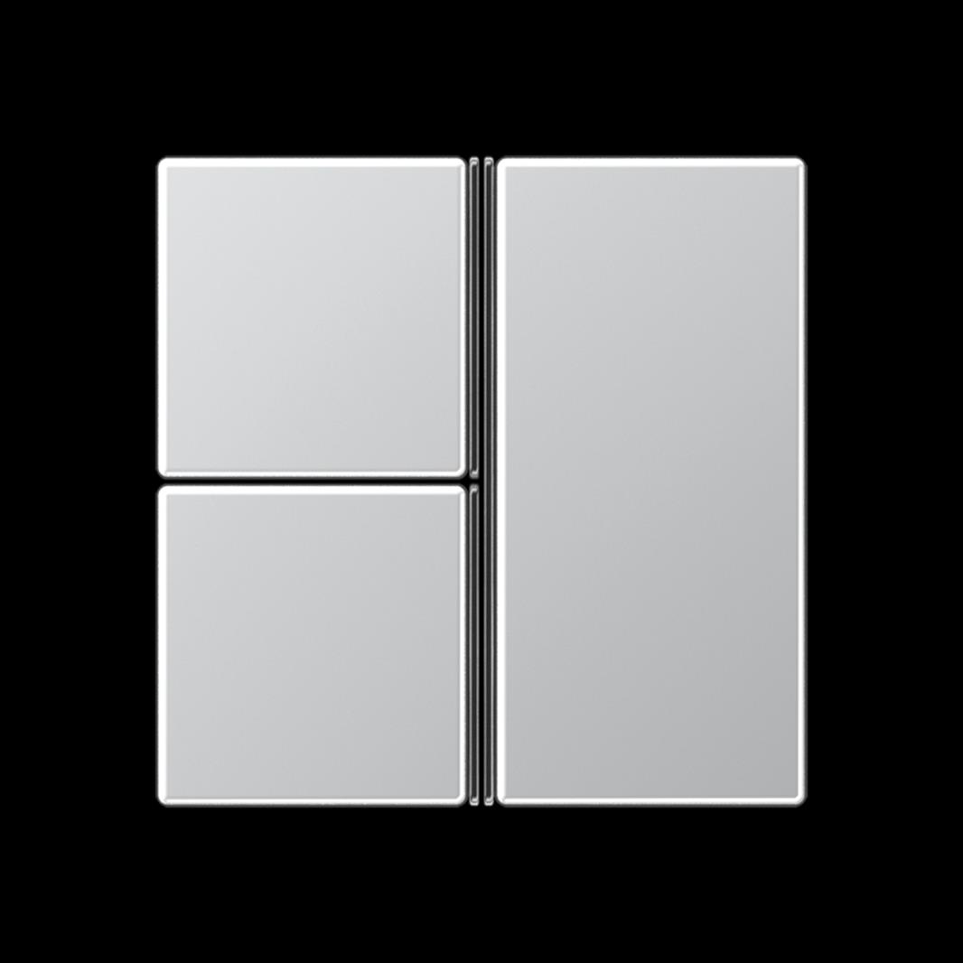 Jung Tastensatz, F40, Thermoplast lackiert, Serie A, aluminium