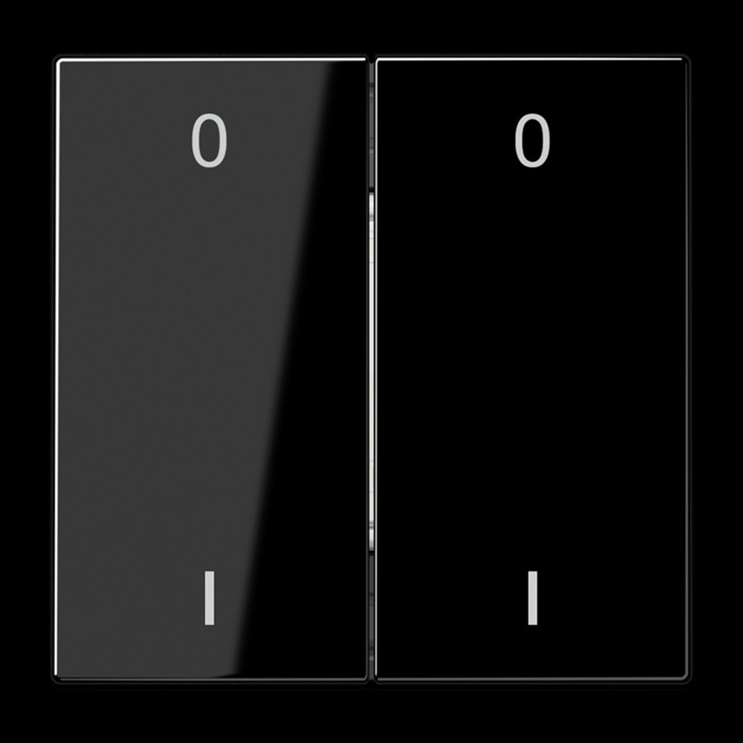 Jung EnOcean Funk-Wandsender 4-kanalig, Symbole 0 I, Serie LS, schwarz