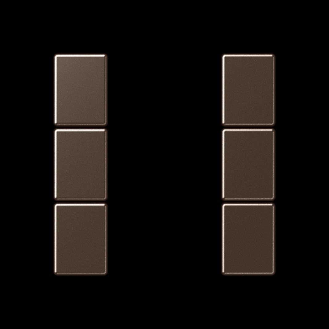 Jung Tastensatz, F50, Thermoplast lackiert, Serie A, mokka