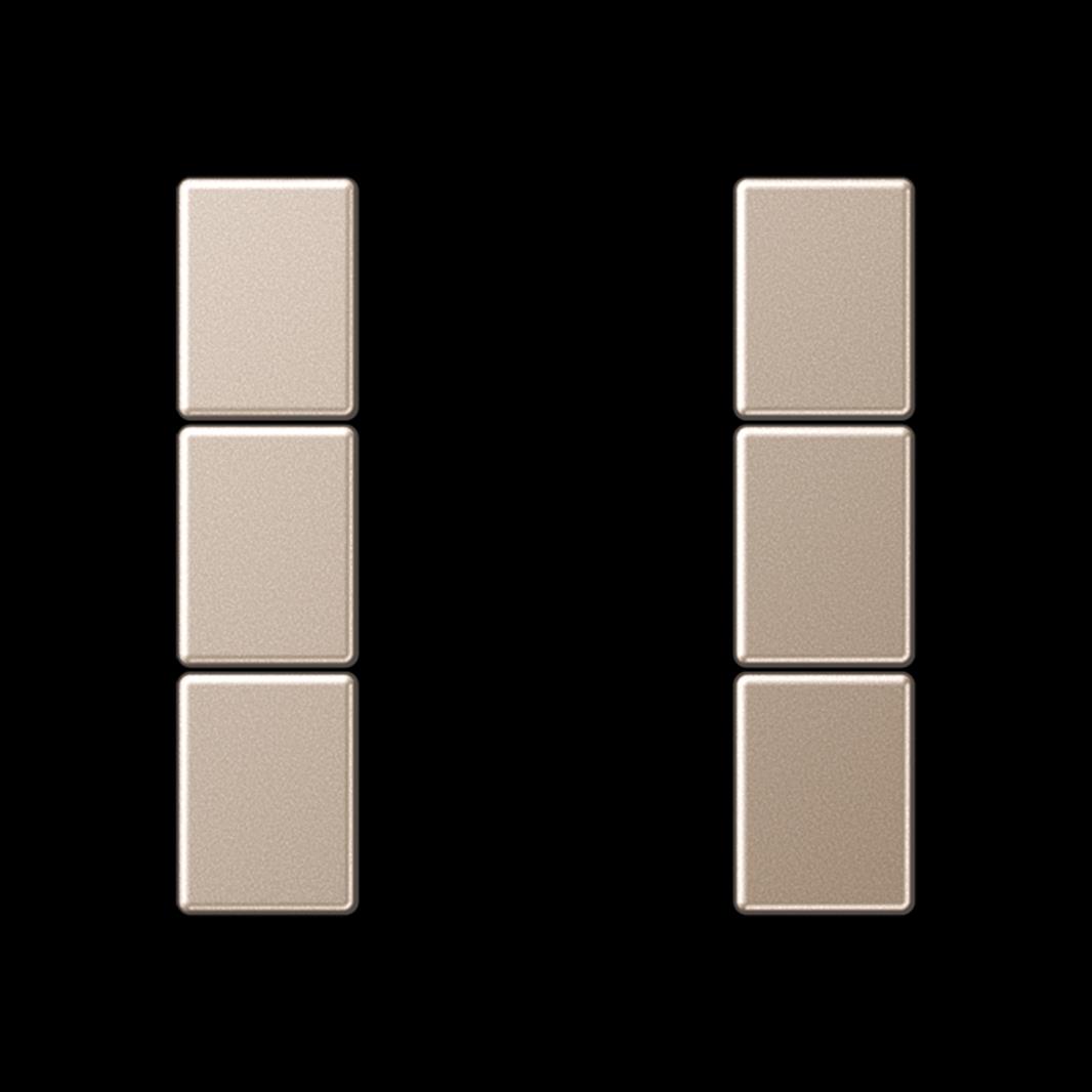 Jung Tastensatz, F50, Thermoplast lackiert, Serie A, champagner