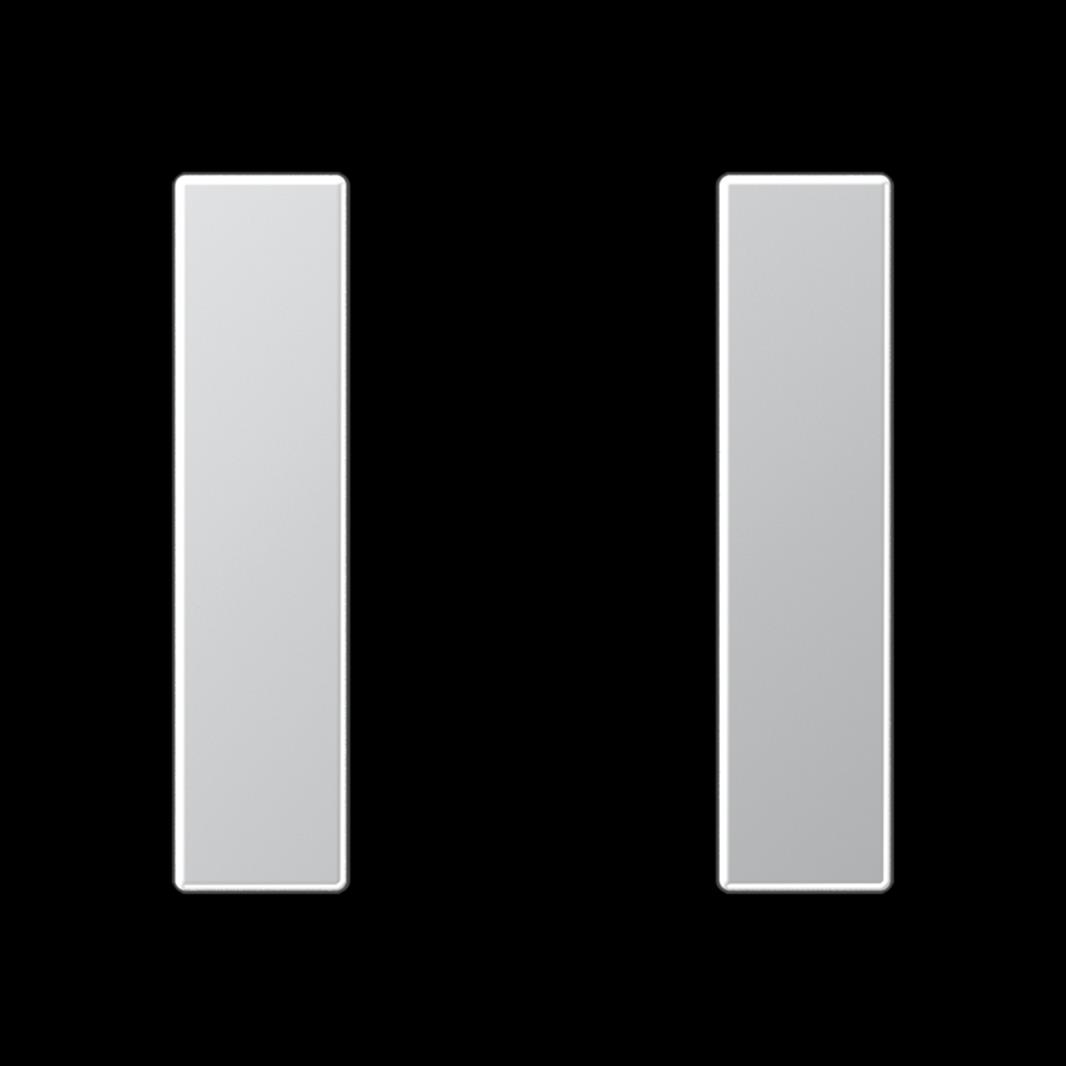 Jung Tastensatz, F50, Thermoplast lackiert, Serie A, aluminium