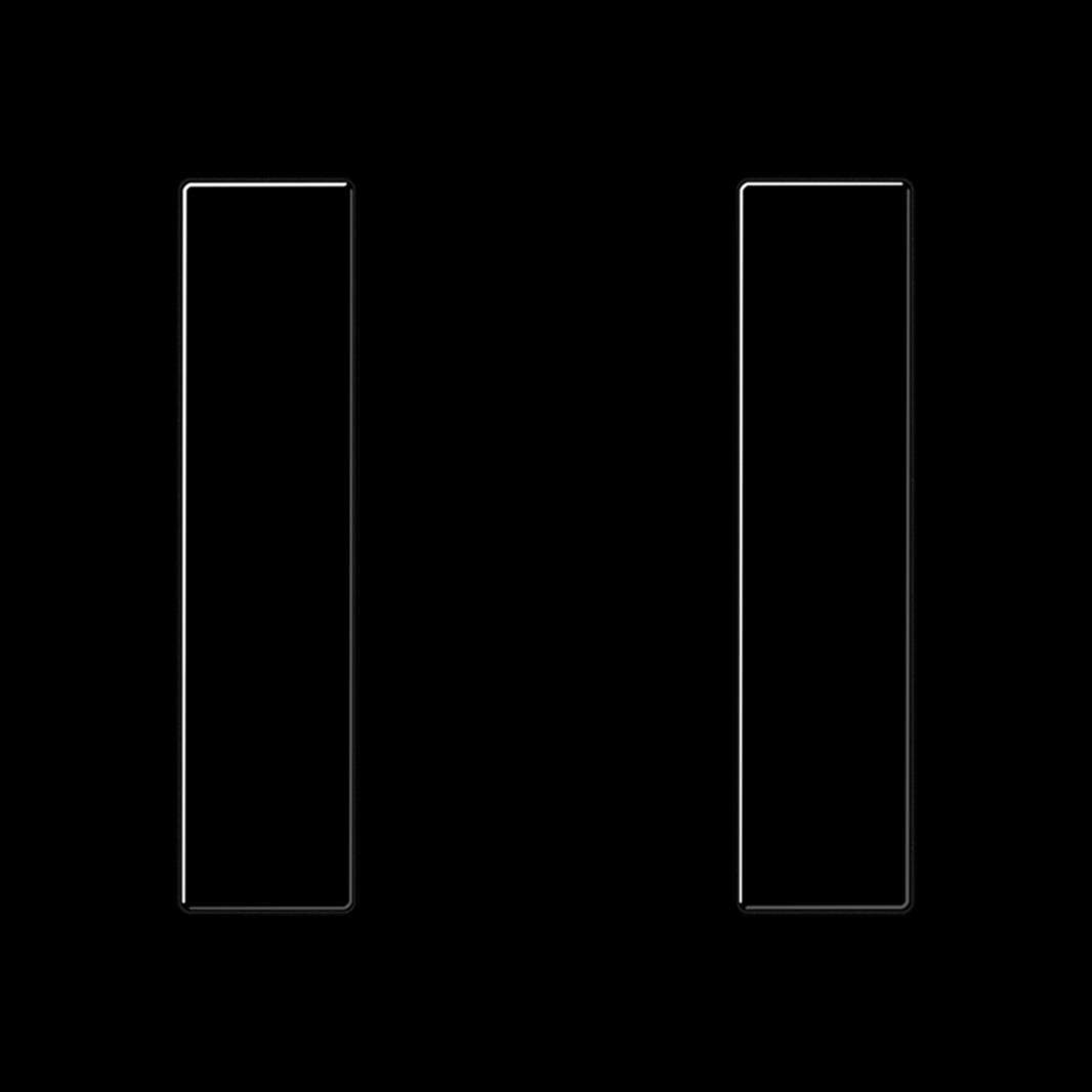 Jung Tastensatz, F50, Thermoplast, Serie A, schwarz