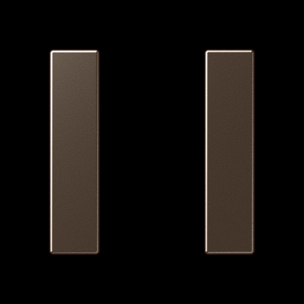 Jung Tastensatz, F50, Thermoplast lackiert, Serie A, mokka