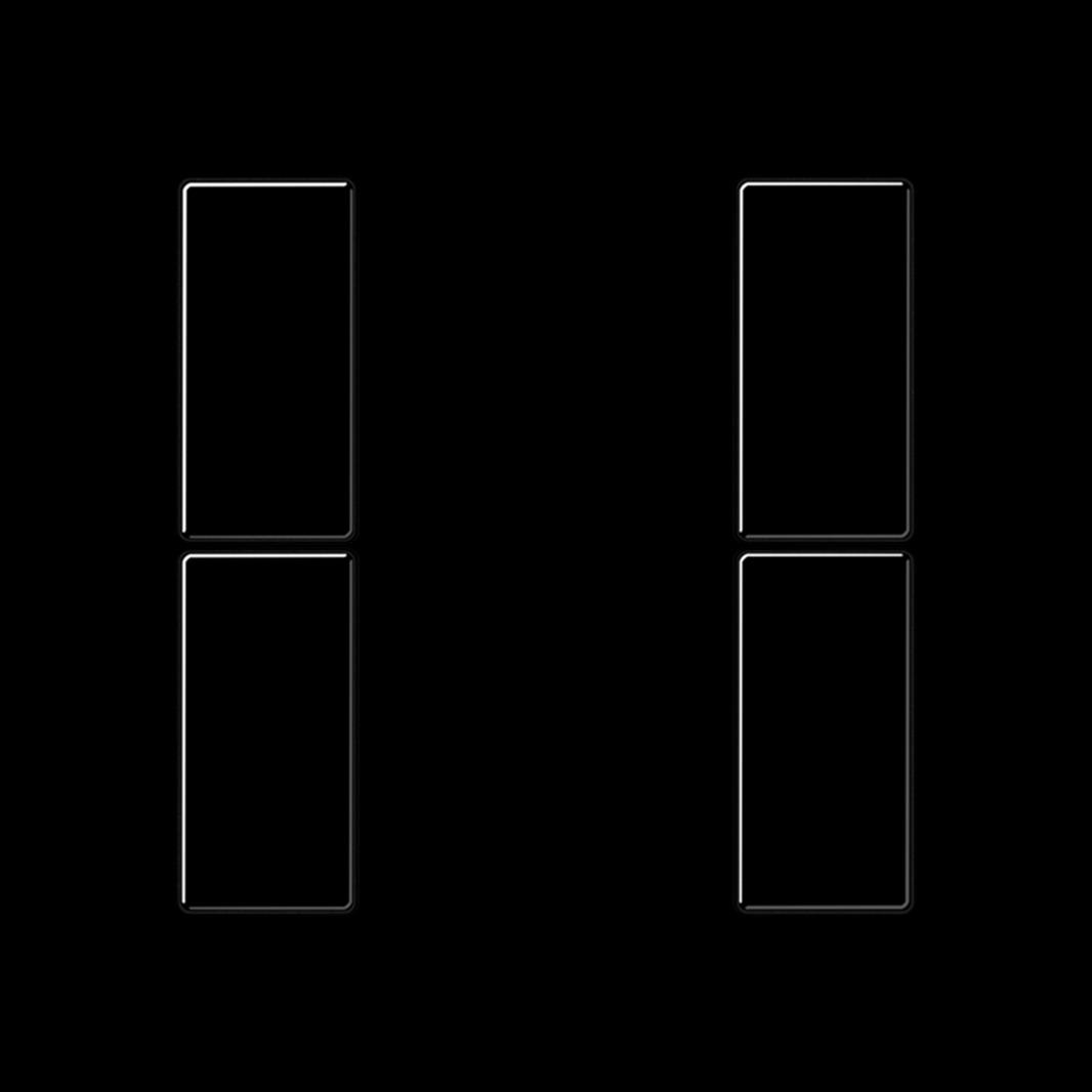 Jung Tastensatz, F50, Thermoplast, Serie A, schwarz