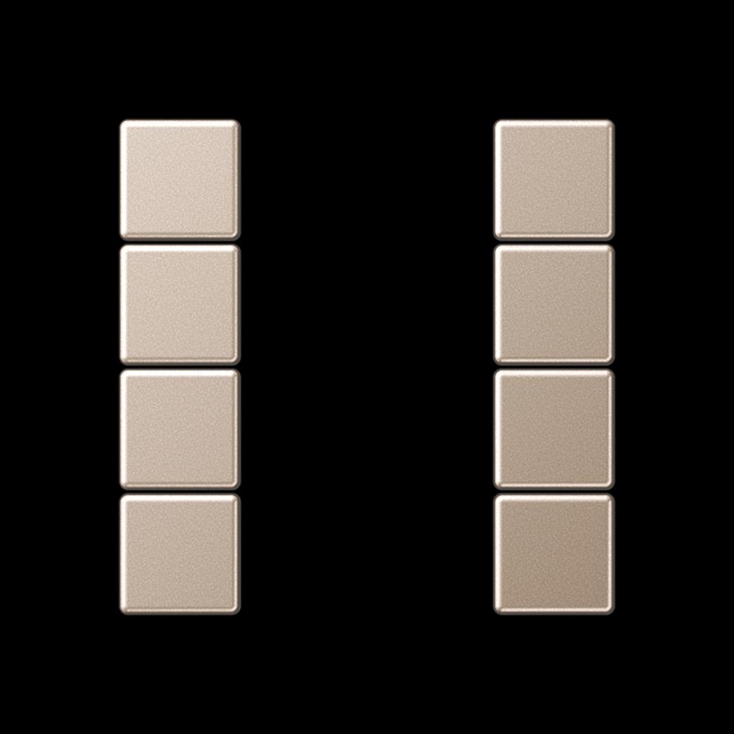 Jung Tastensatz, F50, Thermoplast lackiert, Serie A, champagner