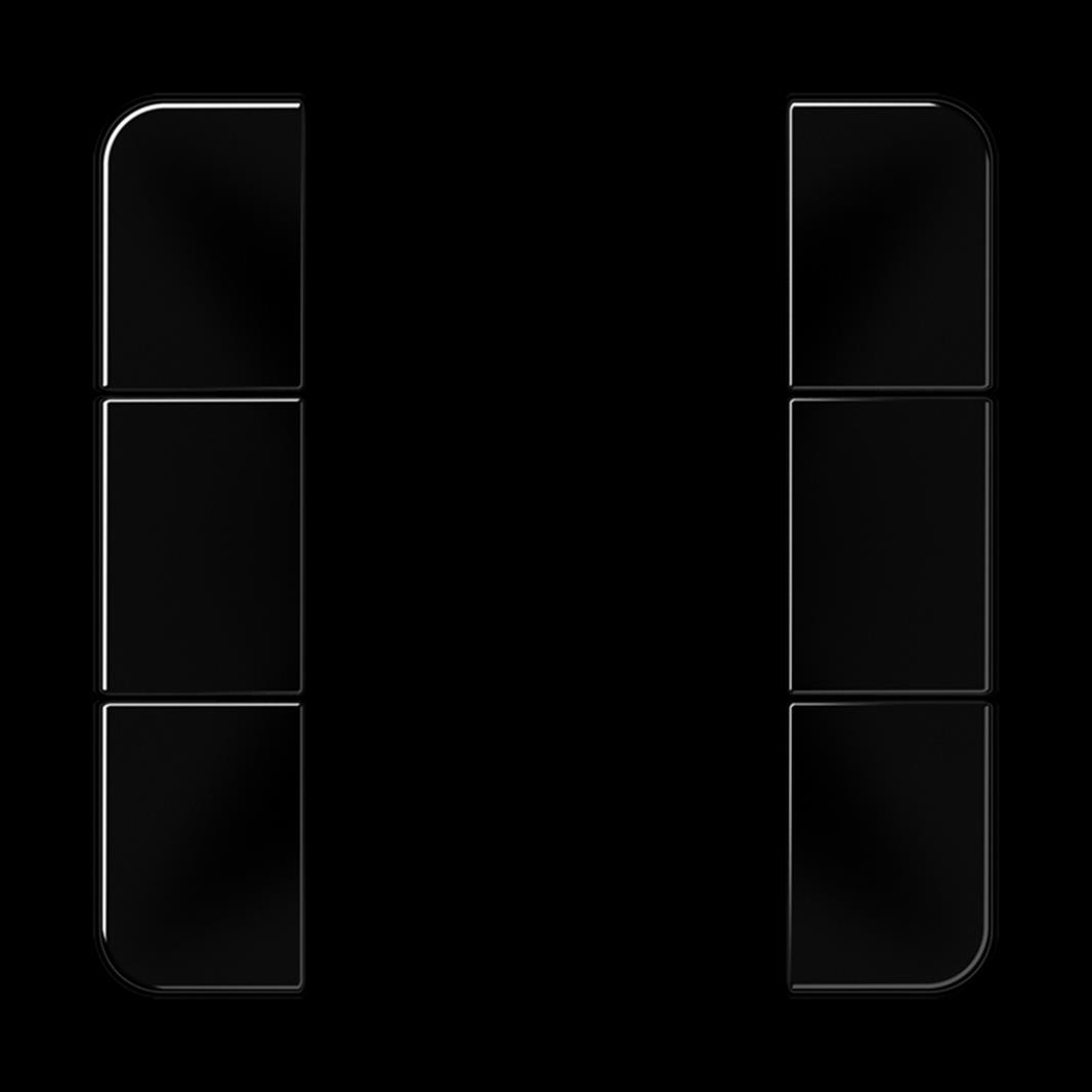 Jung Tastensatz, F50, Thermoplast, Serie CD, schwarz