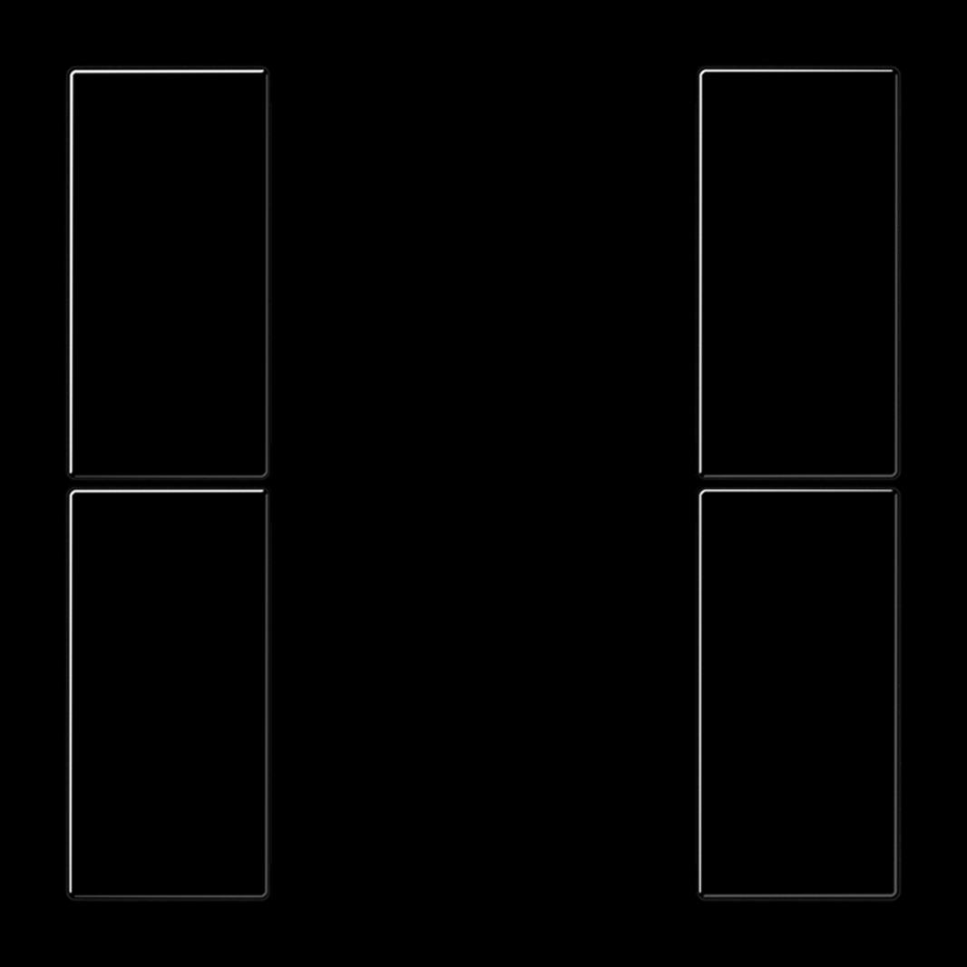 Jung Tastensatz, F50, Thermoplast, Serie LS, schwarz