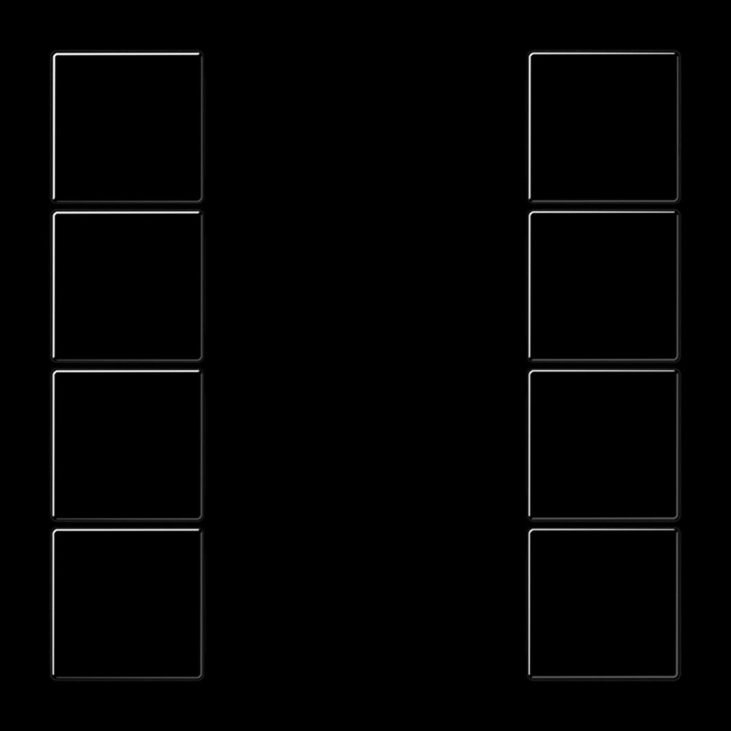 Jung Tastensatz, F50, Thermoplast, Serie LS, schwarz