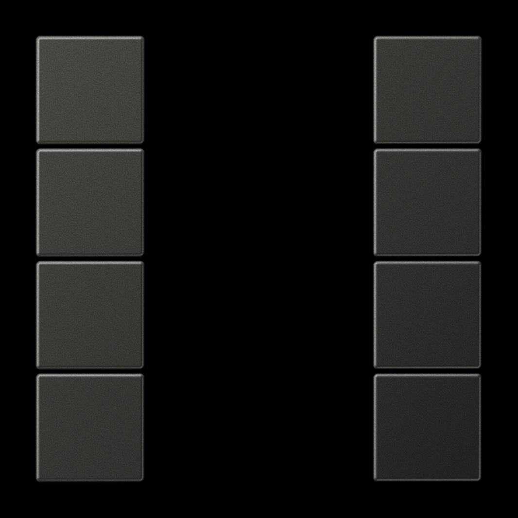 Jung Tastensatz, F50, Aluminium lackiert, Serie LS, anthrazit