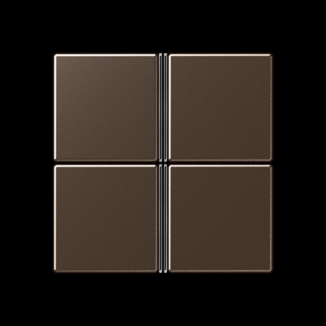 Jung Tastensatz, F40, Thermoplast lackiert, Serie A, mokka