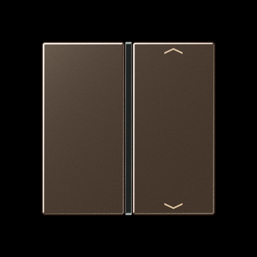 Jung Taste, F40, mit Pfeilsymbolen, Thermoplast lackiert, Serie A, mokka