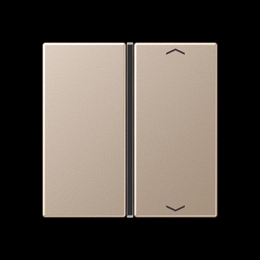 Jung Taste, F40, mit Pfeilsymbolen, Thermoplast lackiert, Serie A, champagner