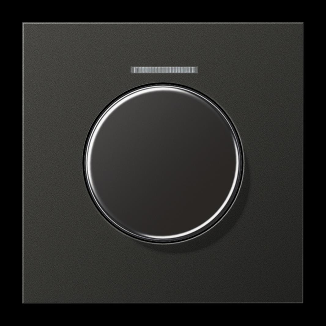 Jung Abdeckung mit Lichtleiter für KNX Drehsensor 1fach, mit Lichtleiter, Alumin