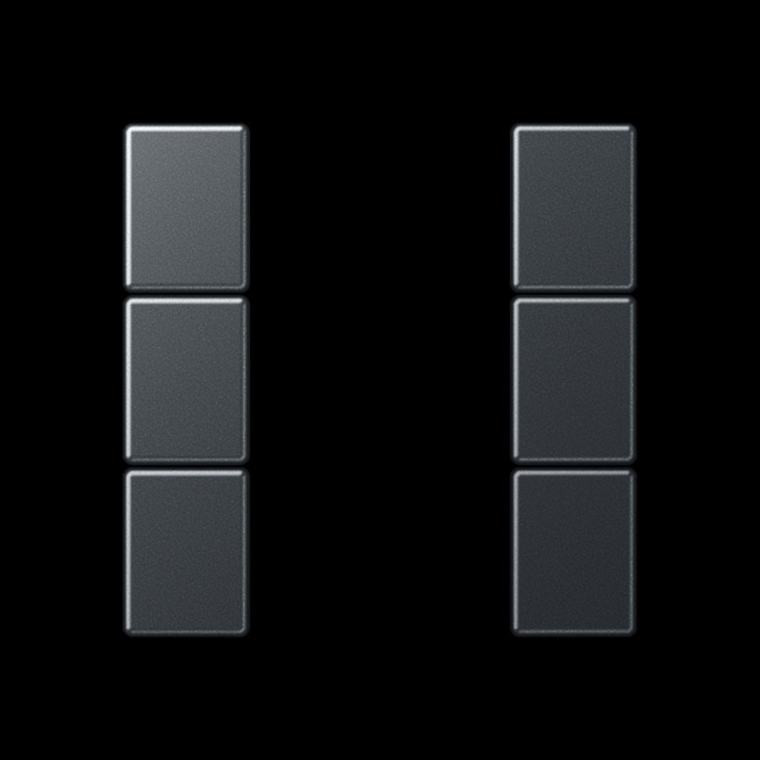 Jung Tastensatz, F50, Thermoplast lackiert, Serie A, anthrazit matt