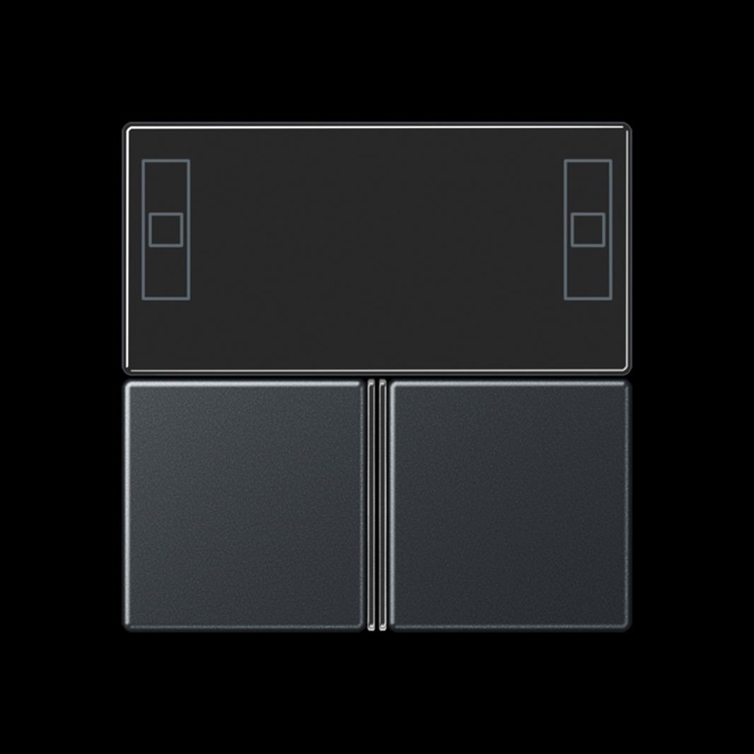 Jung Tastensatz, F40 Raumcontroller, Thermoplast lackiert, Serie A, anthrazit ma