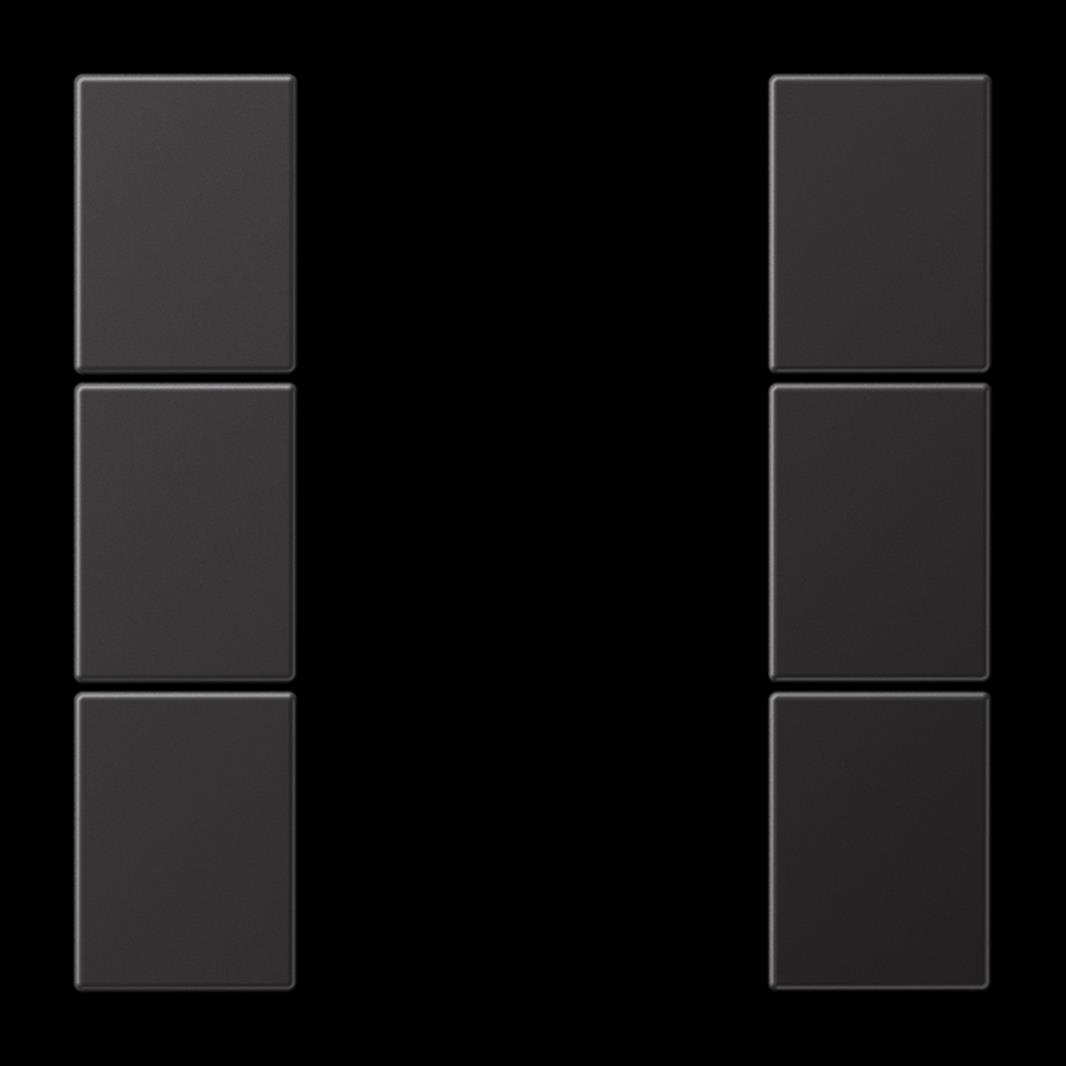 Jung Tastensatz, F50, Aluminium lackiert, Serie LS, dark