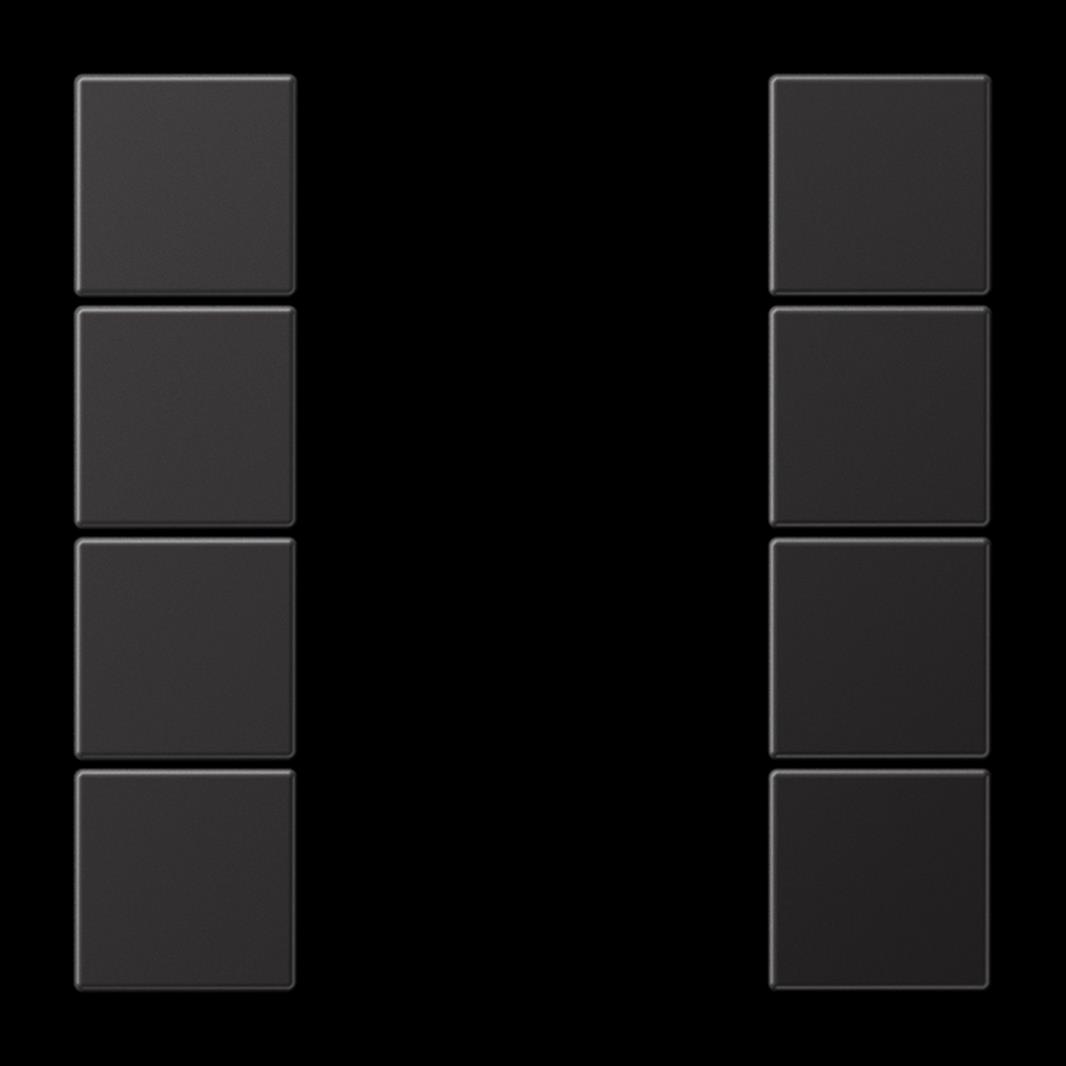 Jung Tastensatz, F50, Aluminium lackiert, Serie LS, dark