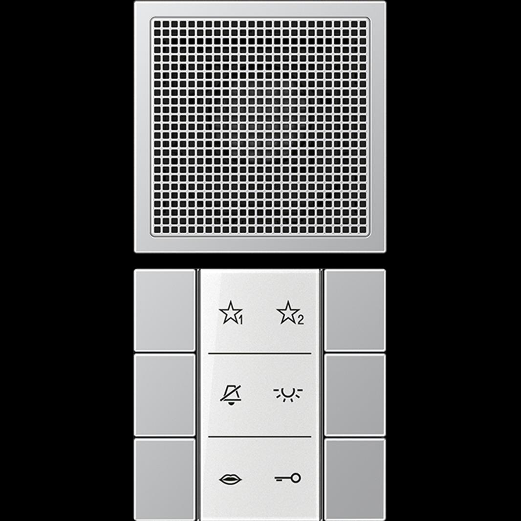 Jung Audio-Innenstation, Serie LS, Aluminium