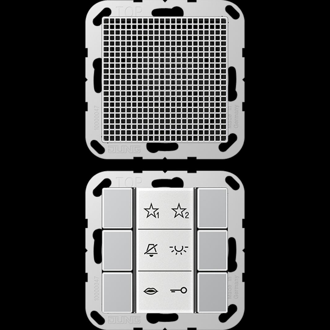 Jung Audio-Innenstation 1fach, Thermoplast lackiert, Serie A, aluminium