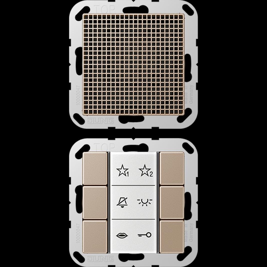 Jung Audio-Innenstation 1fach, Thermoplast lackiert, Serie A, champagner