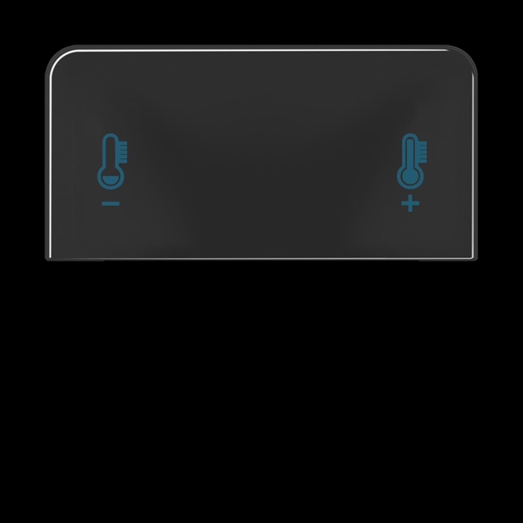 Jung Taste, F40 Raumcontroller, Temperatursymbol, Thermoplast, Serie CD, schwarz