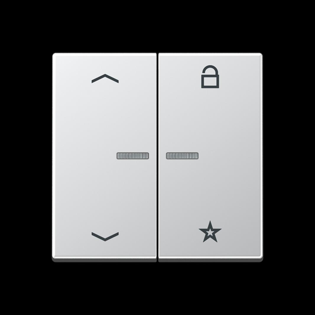 Jung eNet Taster Universal 1fach, mit Pfeilsymbolen, mit Lichtleiter, Duroplast