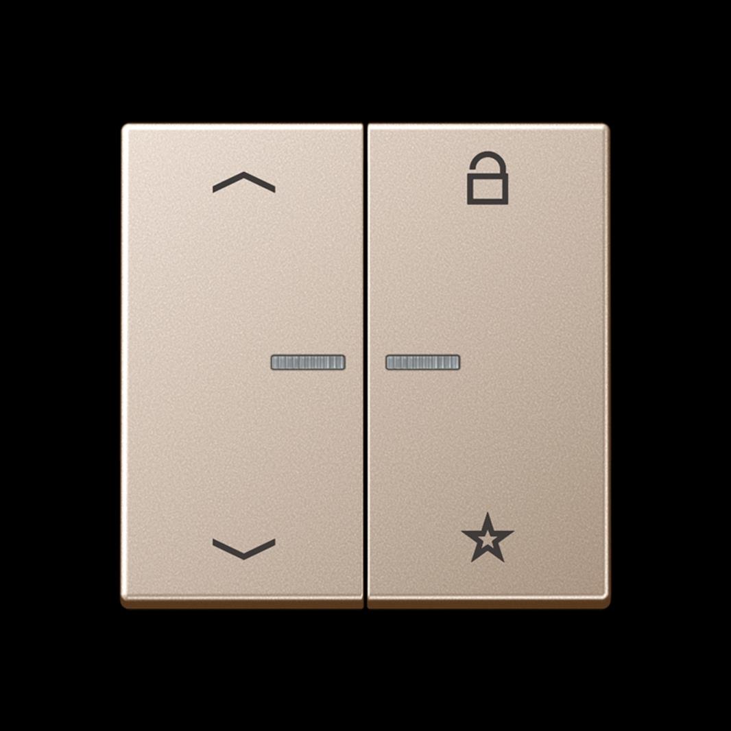 Jung eNet Taster Universal 1fach, mit Pfeilsymbolen, mit Lichtleiter, Duroplast