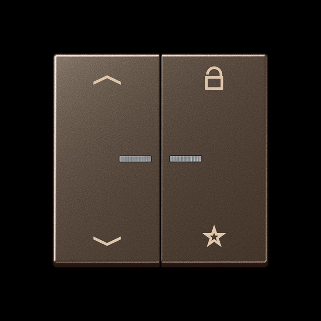 Jung eNet Taster Universal 1fach, mit Pfeilsymbolen, mit Lichtleiter, Duroplast