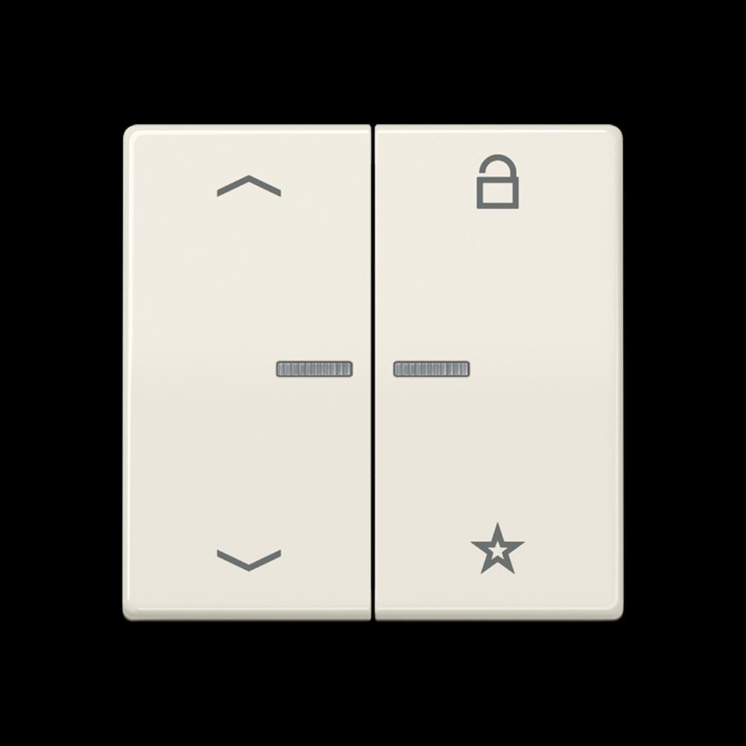 Jung eNet Taster Universal 1fach, mit Pfeilsymbolen, mit Lichtleiter, Duroplast,