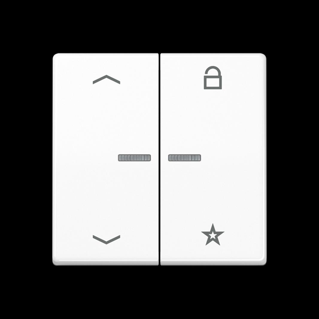 Jung eNet Taster Universal 1fach, mit Pfeilsymbolen, mit Lichtleiter, Duroplast,