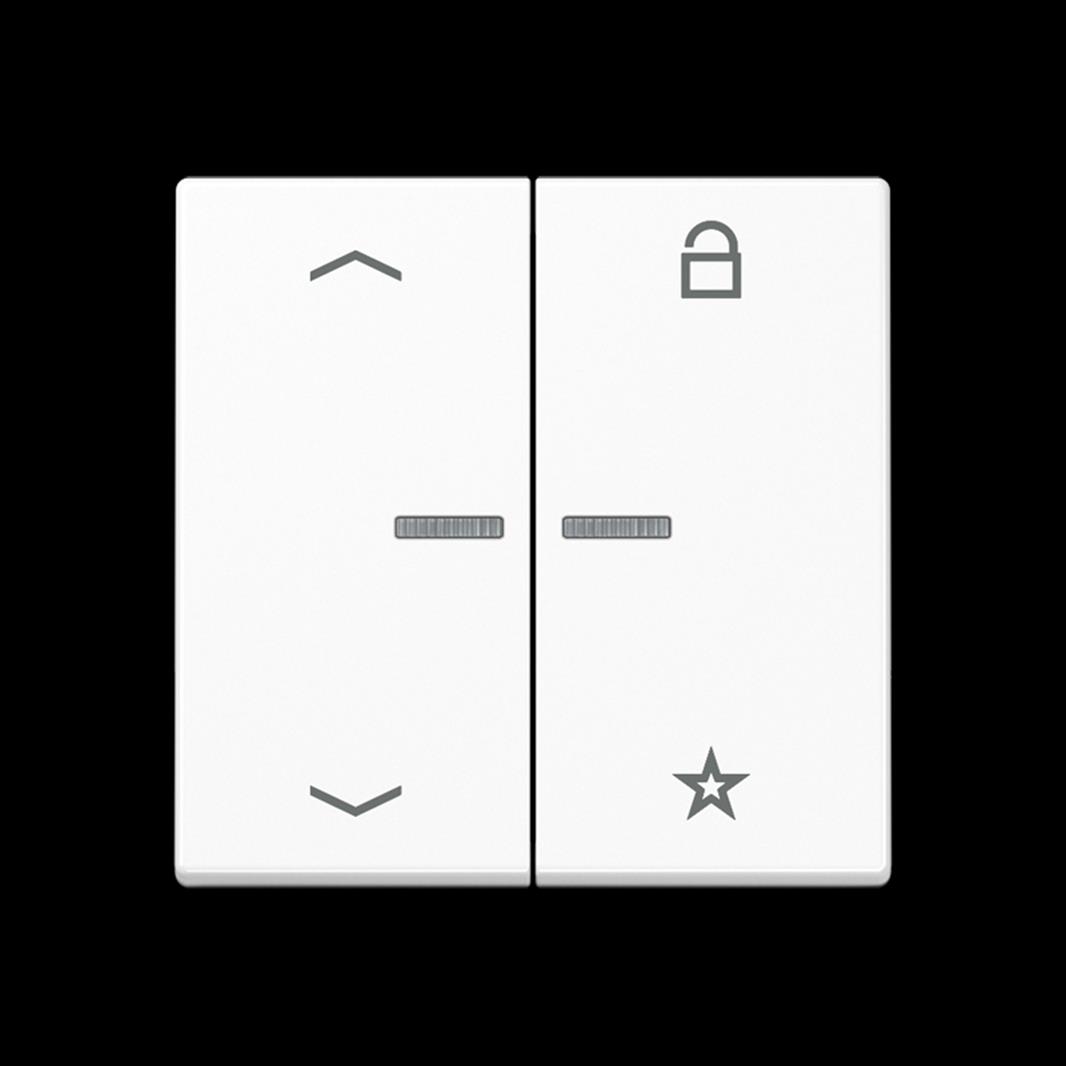 Jung eNet Taster Universal 1fach, mit Pfeilsymbolen, mit Lichtleiter, Thermoplas