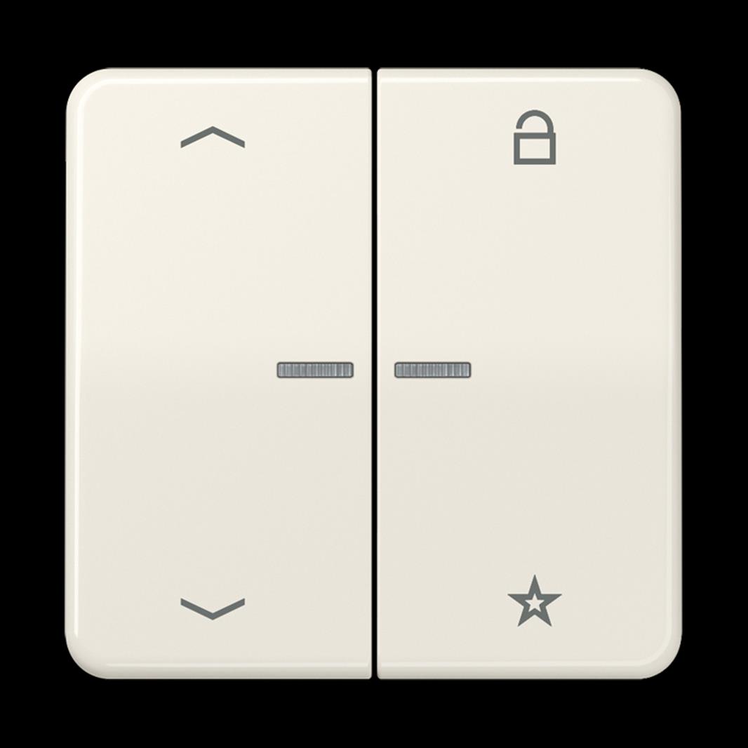 Jung eNet Taster Universal 1fach, mit Pfeilsymbolen, mit Lichtleiter, Duroplast,