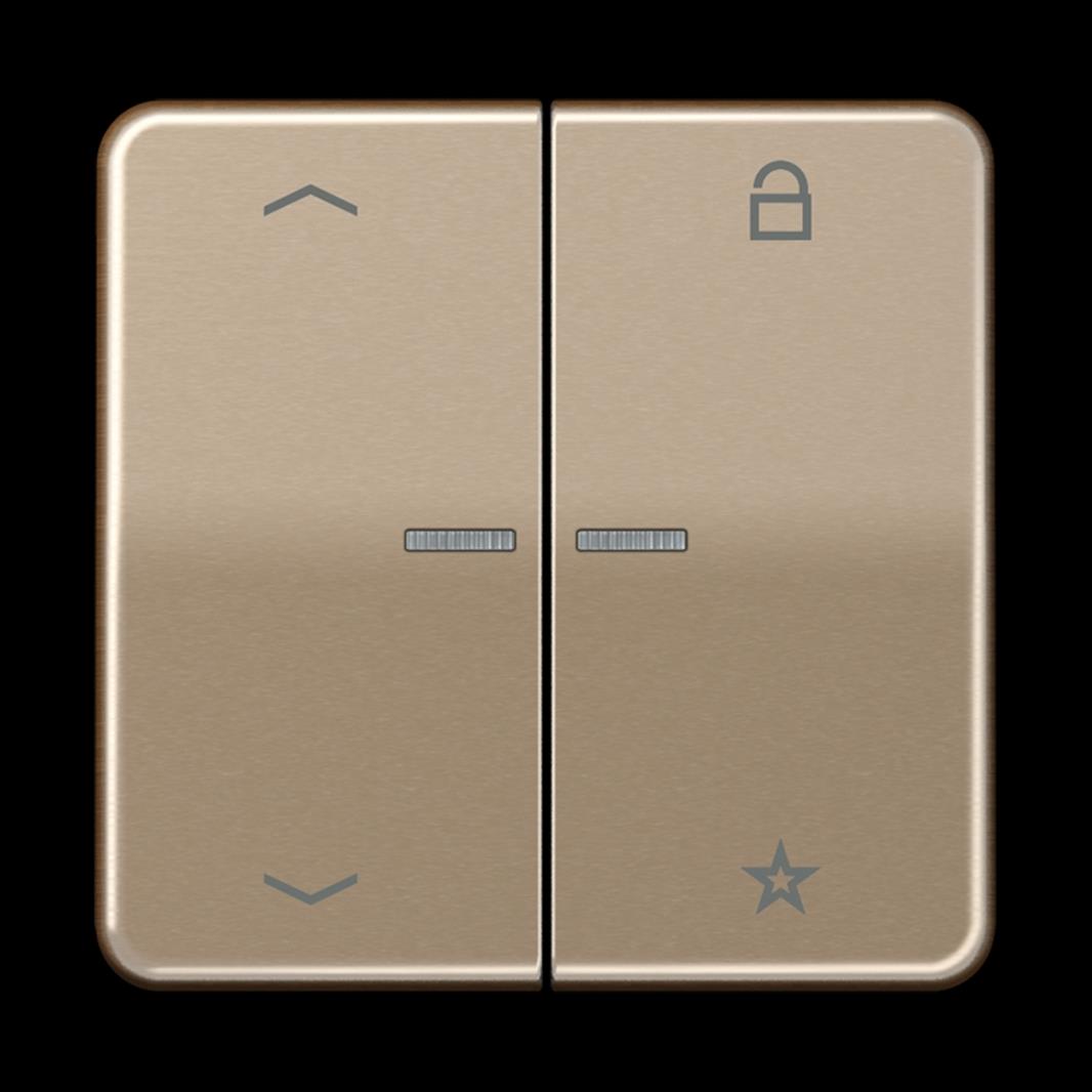 Jung eNet Taster Universal 1fach, mit Pfeilsymbolen, mit Lichtleiter, Aluminium