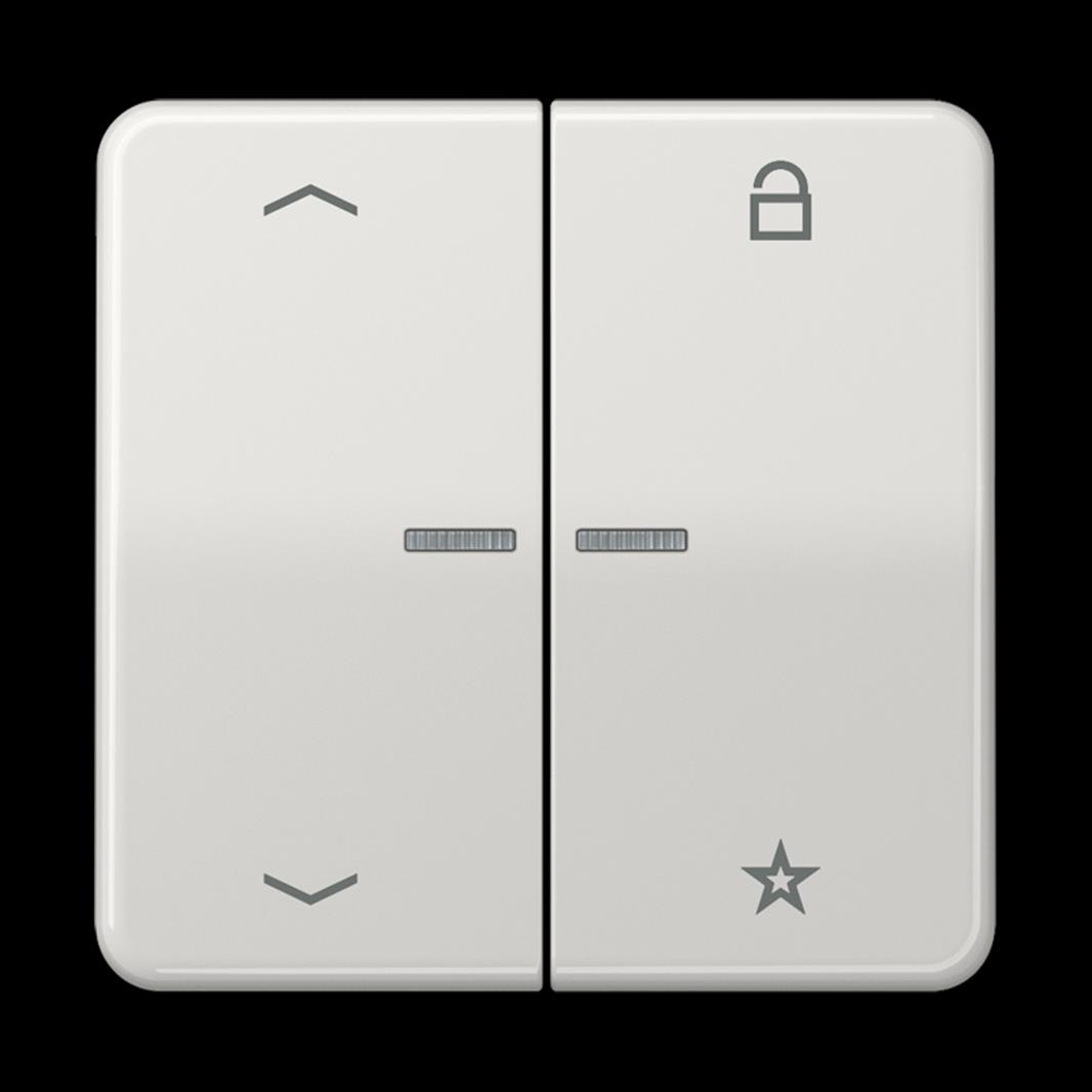 Jung eNet Taster Universal 1fach, mit Pfeilsymbolen, mit Lichtleiter, Duroplast,