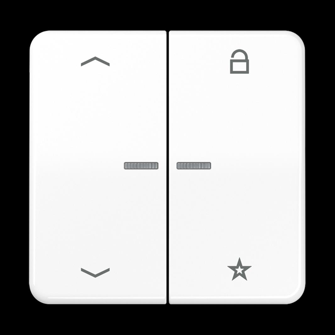 Jung eNet Taster Universal 1fach, mit Pfeilsymbolen, mit Lichtleiter, Duroplast,