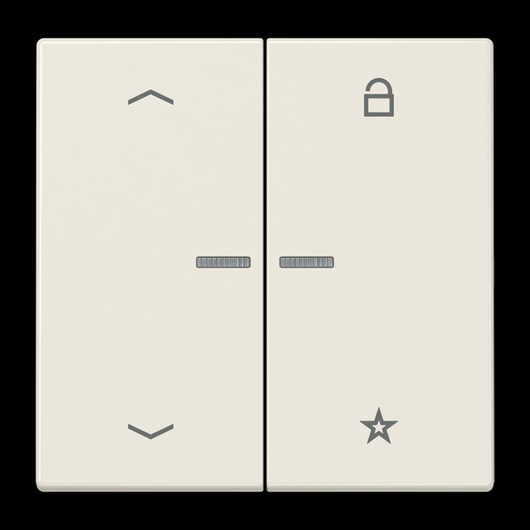 Jung eNet Taster Universal 1fach, mit Pfeilsymbolen, mit Lichtleiter, Duroplast,