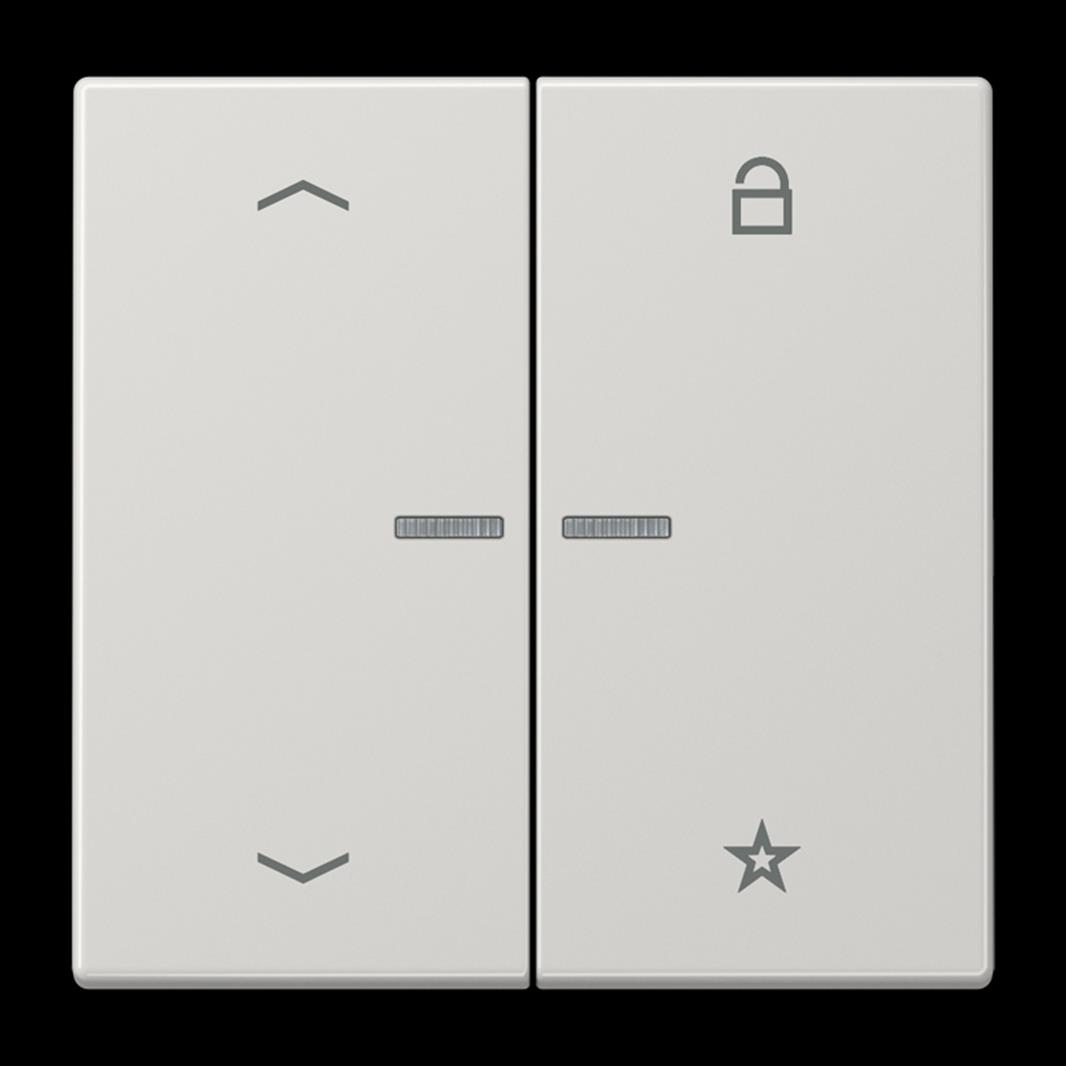 Jung eNet Taster Universal 1fach, mit Pfeilsymbolen, mit Lichtleiter, Duroplast,